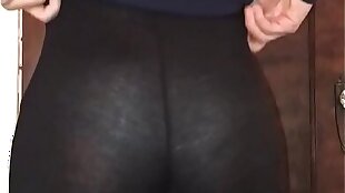 Cute ass in see through leggings