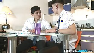 Gay teen bareback fucked by big latino dick
