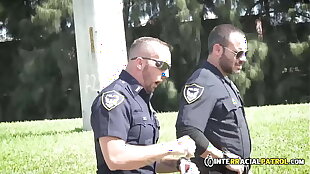 Wheels thief gets his asshole defenestrated by horny gay cops big cock